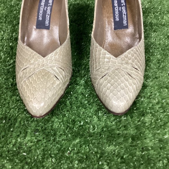 Stuart Weitzman Snake Skin Heels Vintage 8 - Picture 3 of 15